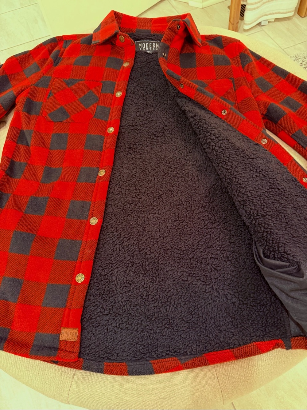 Modern Canvas Shacket - Picture 6 of 9